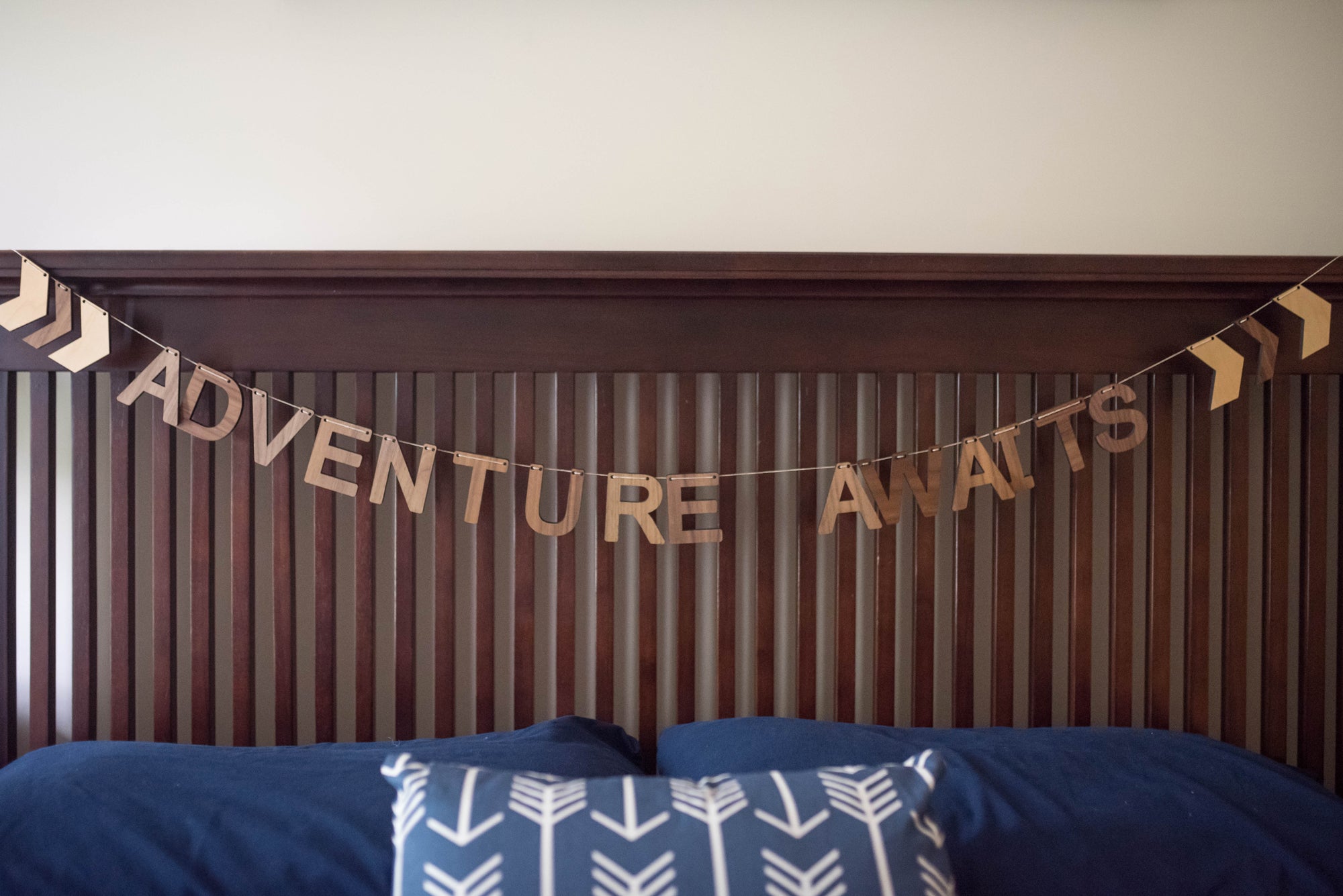 Adventure Awaits Decorative Wall Wooden Bunting from Smiling Tree Toys