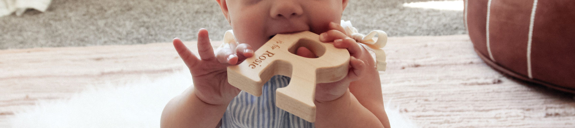 natural wood teethers for babies