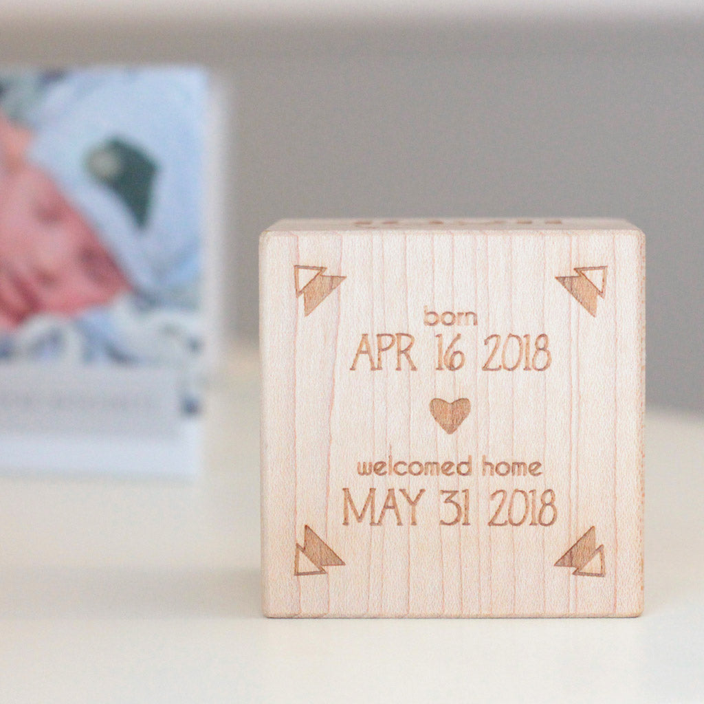 personalized adoption keepsake wooden block ideas for adoption gift
