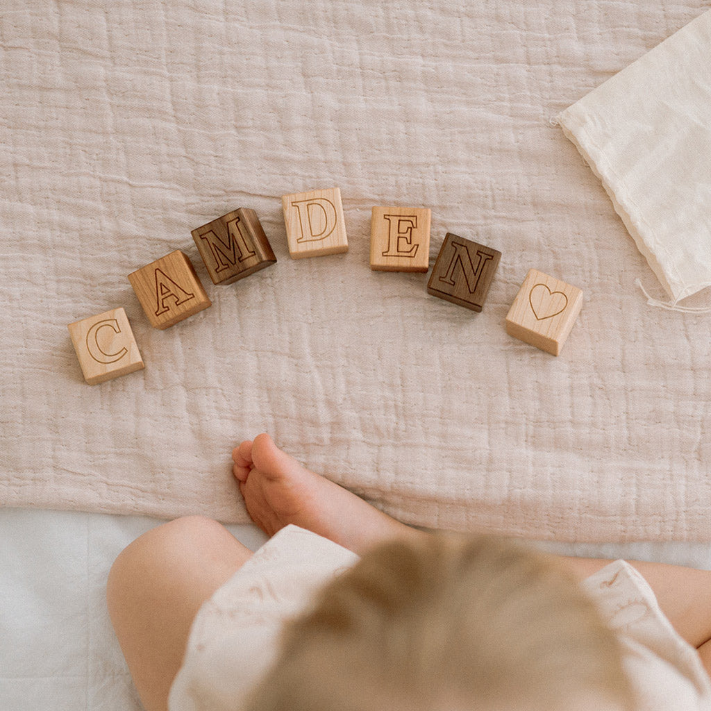 wooden name blocks personalized baby letter blocks nursery decor newborn gift
