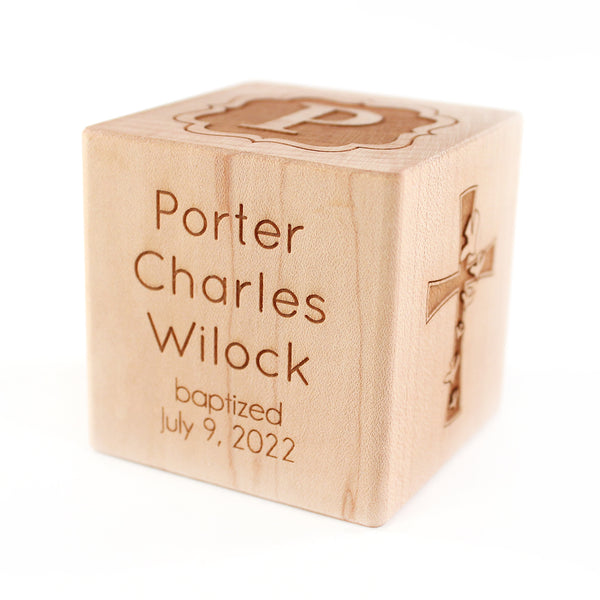 Personalized Wooden Name Blocks for Baby's Baptism and Christening
