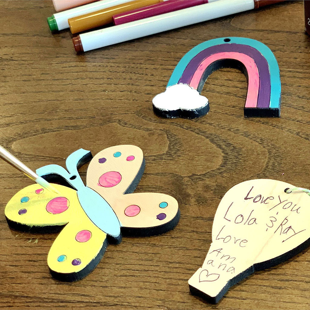 wooden craft for kids color your own cheer up charms
