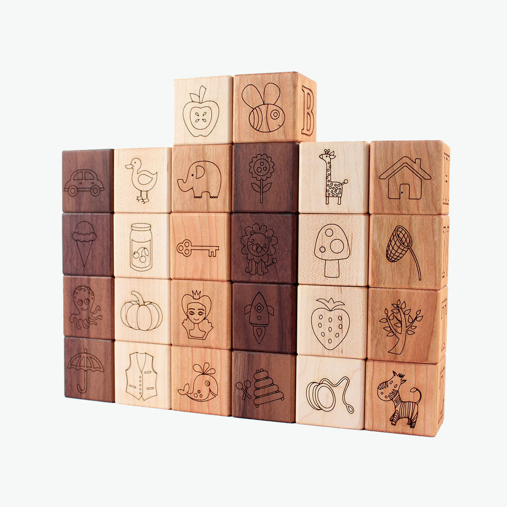 wooden picture alphabet blocks wood blocks for kids