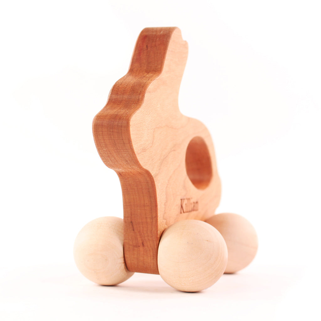 push toys for toddlers - bunny wooden push toy for baby