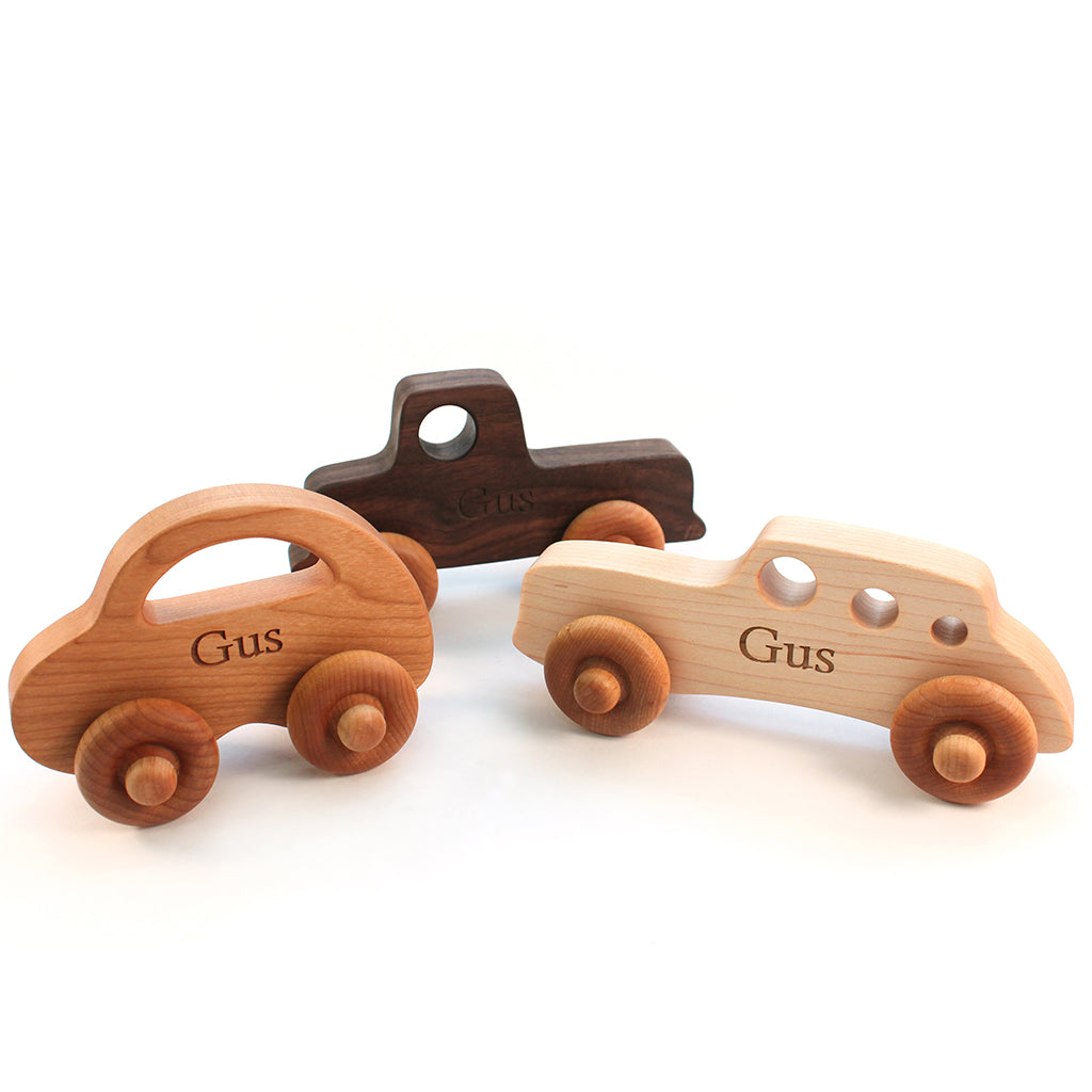 unique wooden toys cars for boys and girls - made in the USA