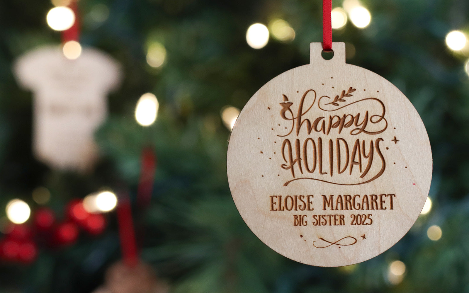 Personalized Christmas Ornaments Smiling Tree Toys