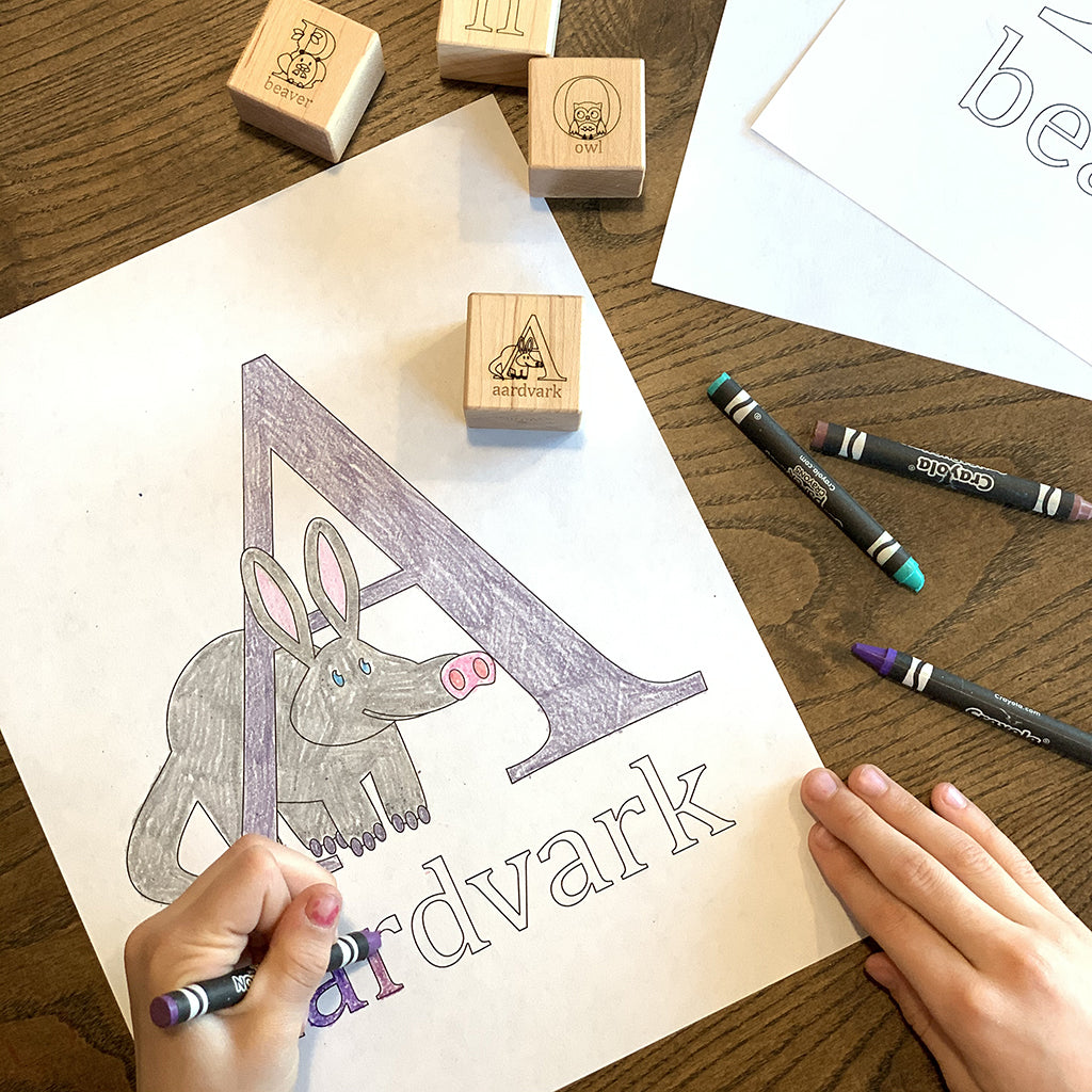 Animal Alphabet Coloring Book