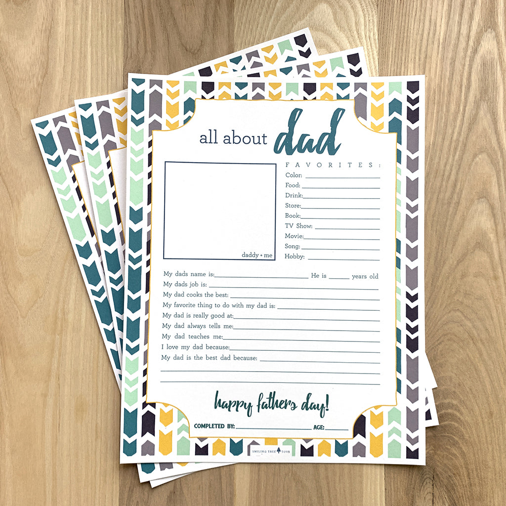 All About Dad Father's Day Printable