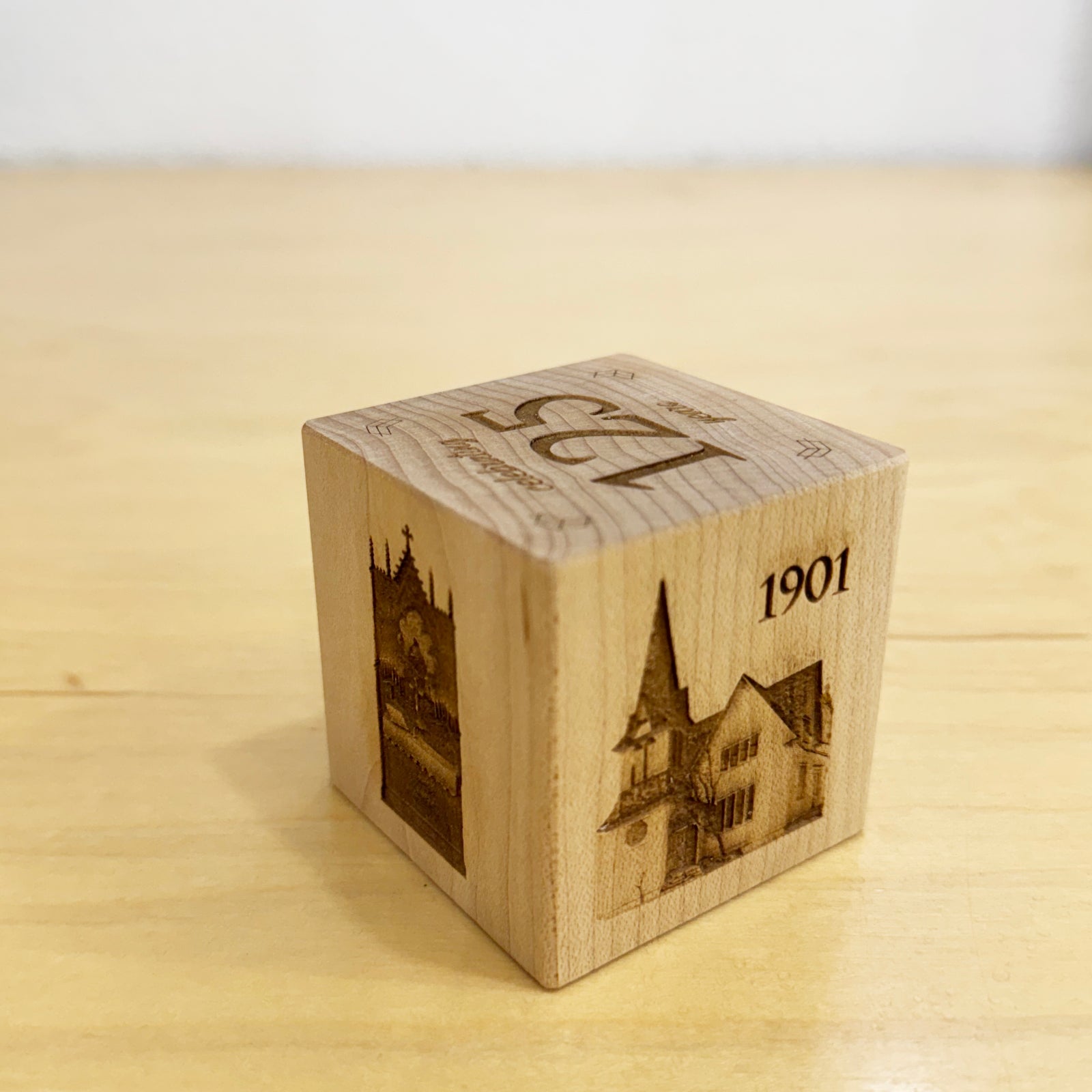 Wooden-Maple-Block-Highwater-Church-Engraving