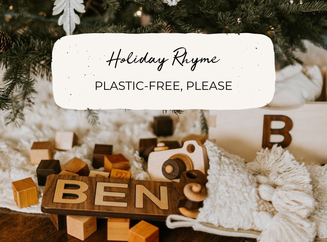 Plastic-Free Please Holiday Rhyme for Christmas Gifts