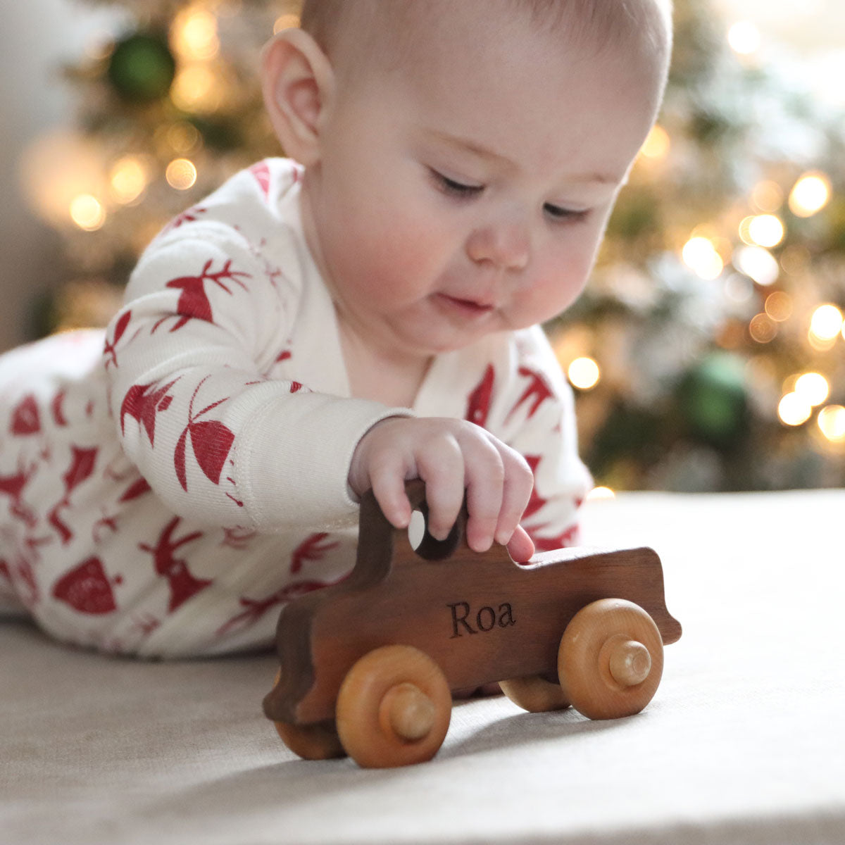 personalized toy truck stocking stuffer toddler gift Christmas Smiling Tree Toys