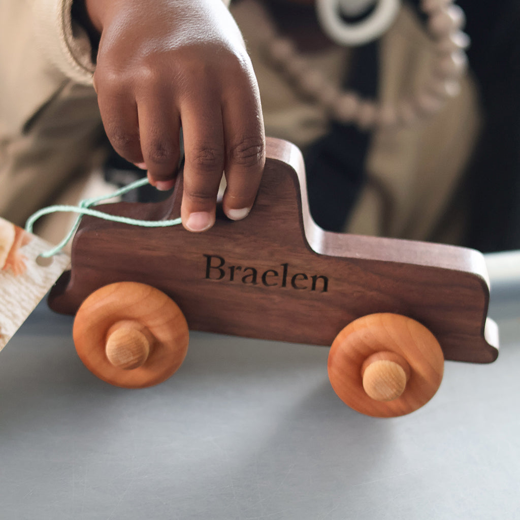 wood toy truck for kids Smiling Tree Toys