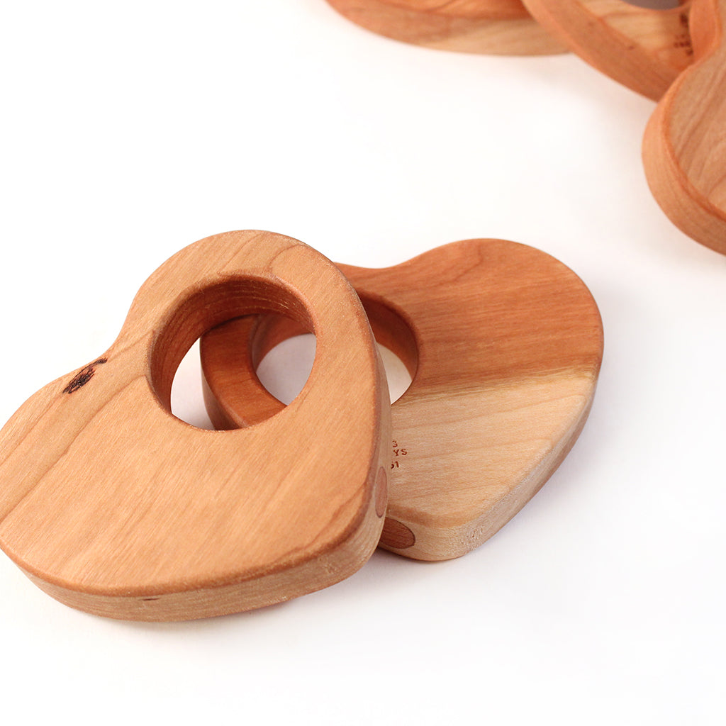 Wooden Heart Baby Rattle On Sale