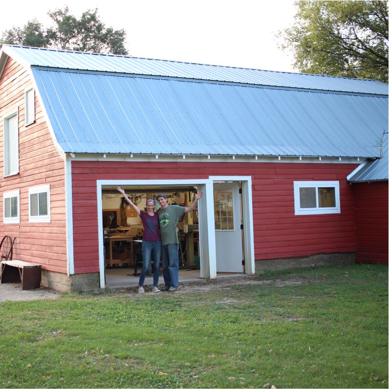 red barn wooden toy shop Smiling Tree Toys