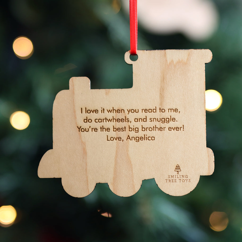 train ornament gift for kids personalized wooden christmas ornaments