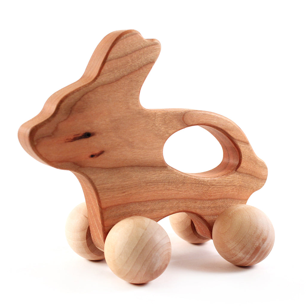 Bunny Wooden Push Toy for Toddlers On Sale