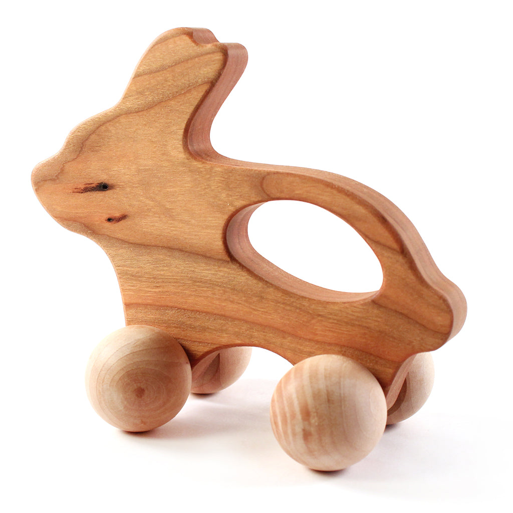 Bunny Wooden Push Toy for Toddlers On Sale