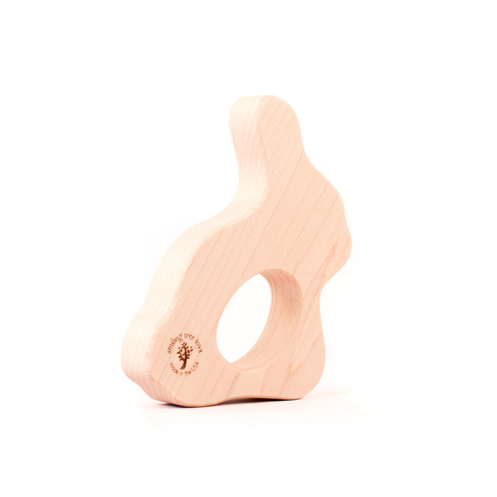 Custom Bunny Wooden Teether Toy - Smiling Tree Custom Bunny Wooden Teether Toy - Smiling Tree