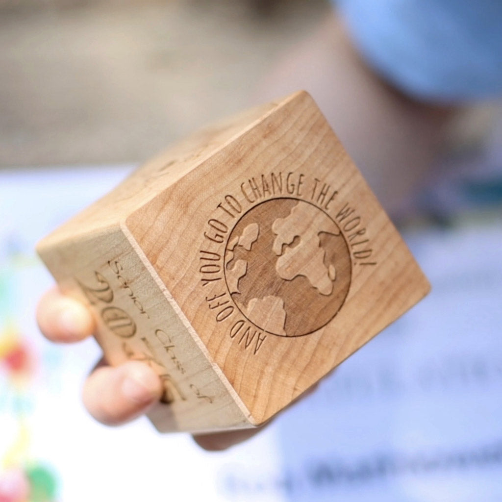 Kindergarten Graduation Gift Block - Smiling Tree