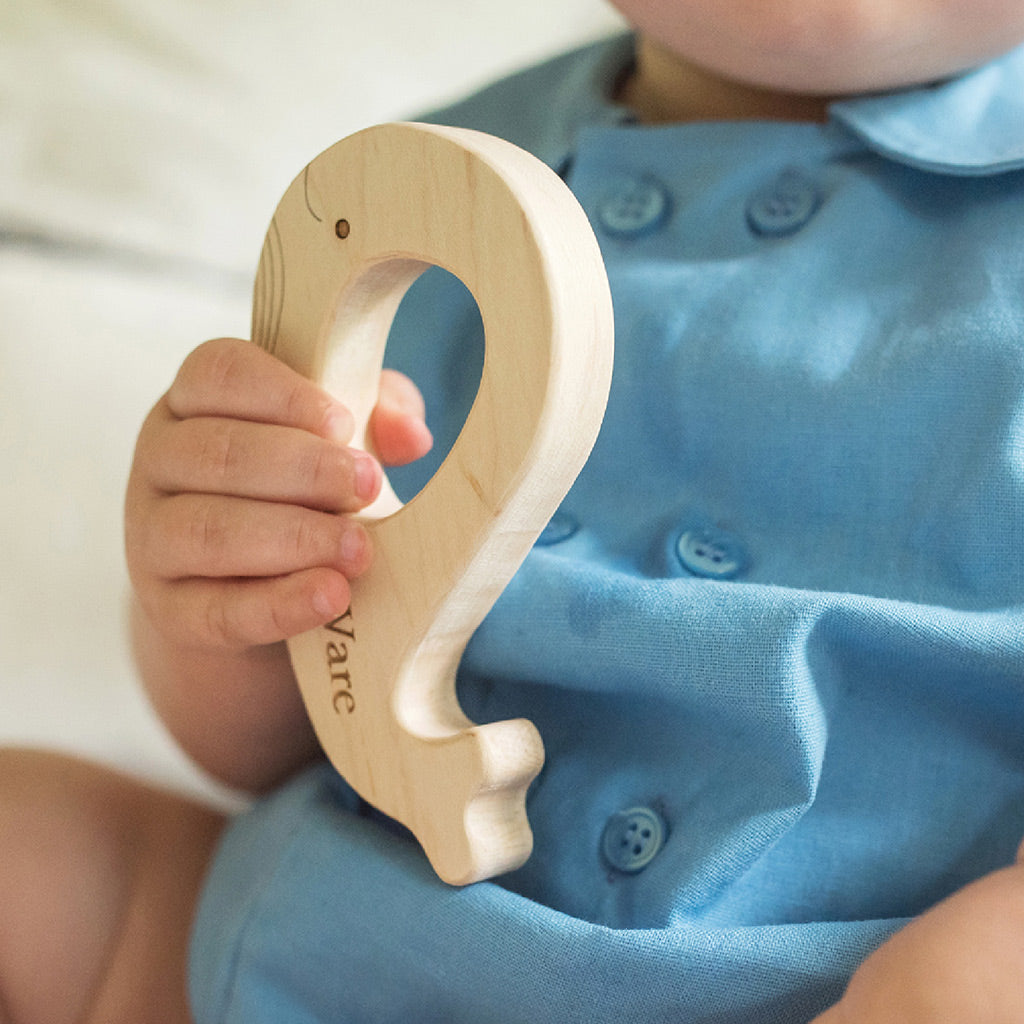 whale wood teethers for baby unique baby gift