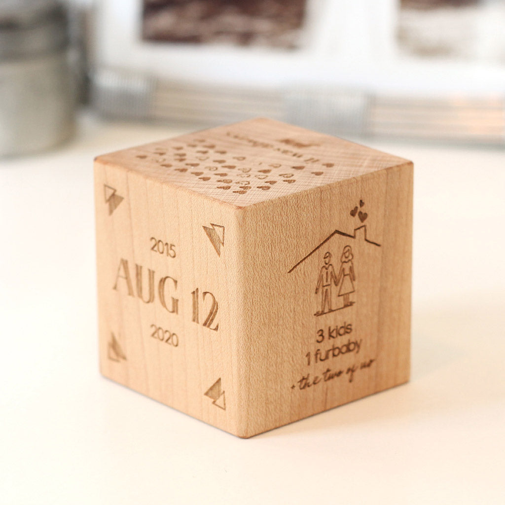 Couples Photo Anniversary Memory Box - Personalised Wood Wedding Anniv —  Make Memento