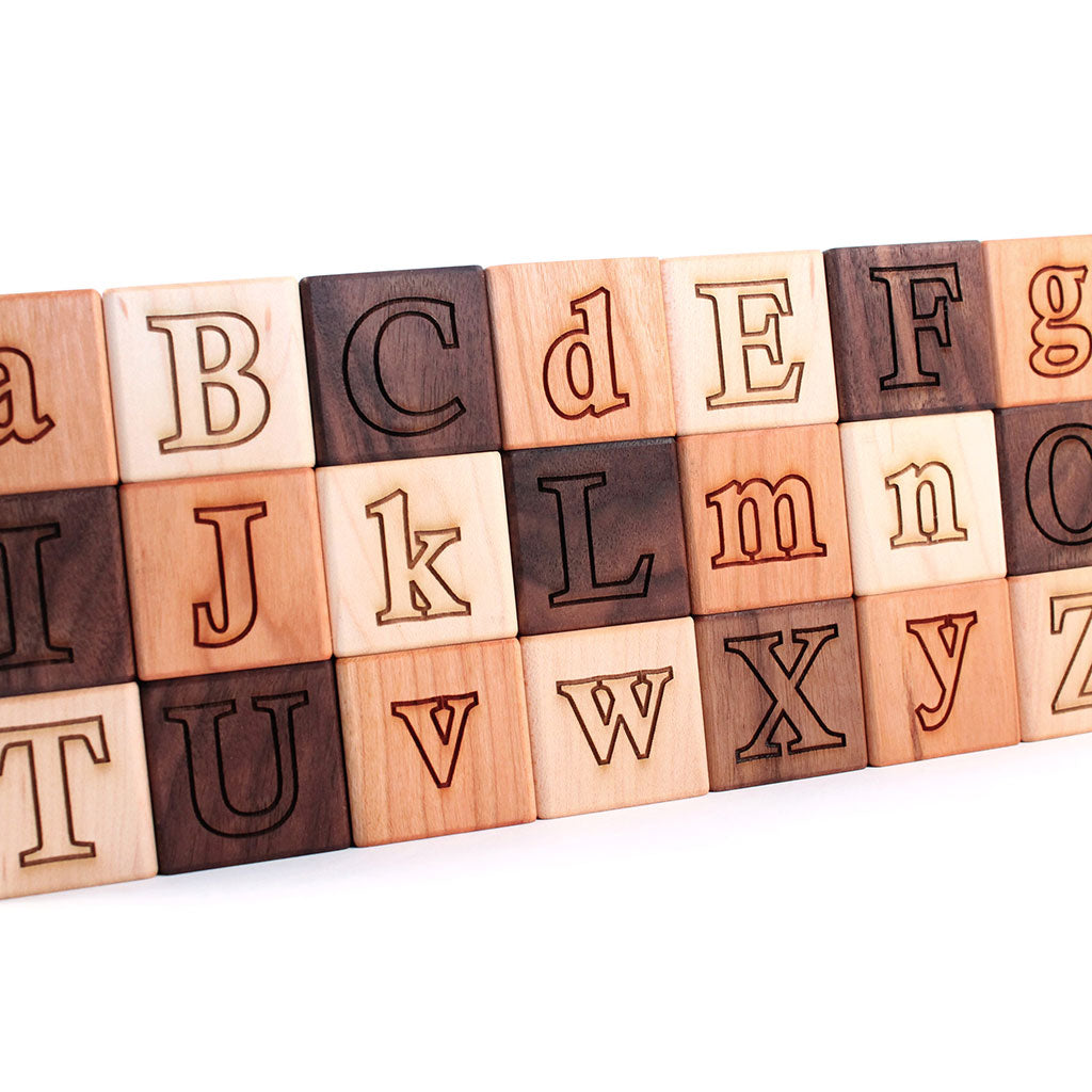 Wooden letter blocks - estonian alphabet - 30 pcs