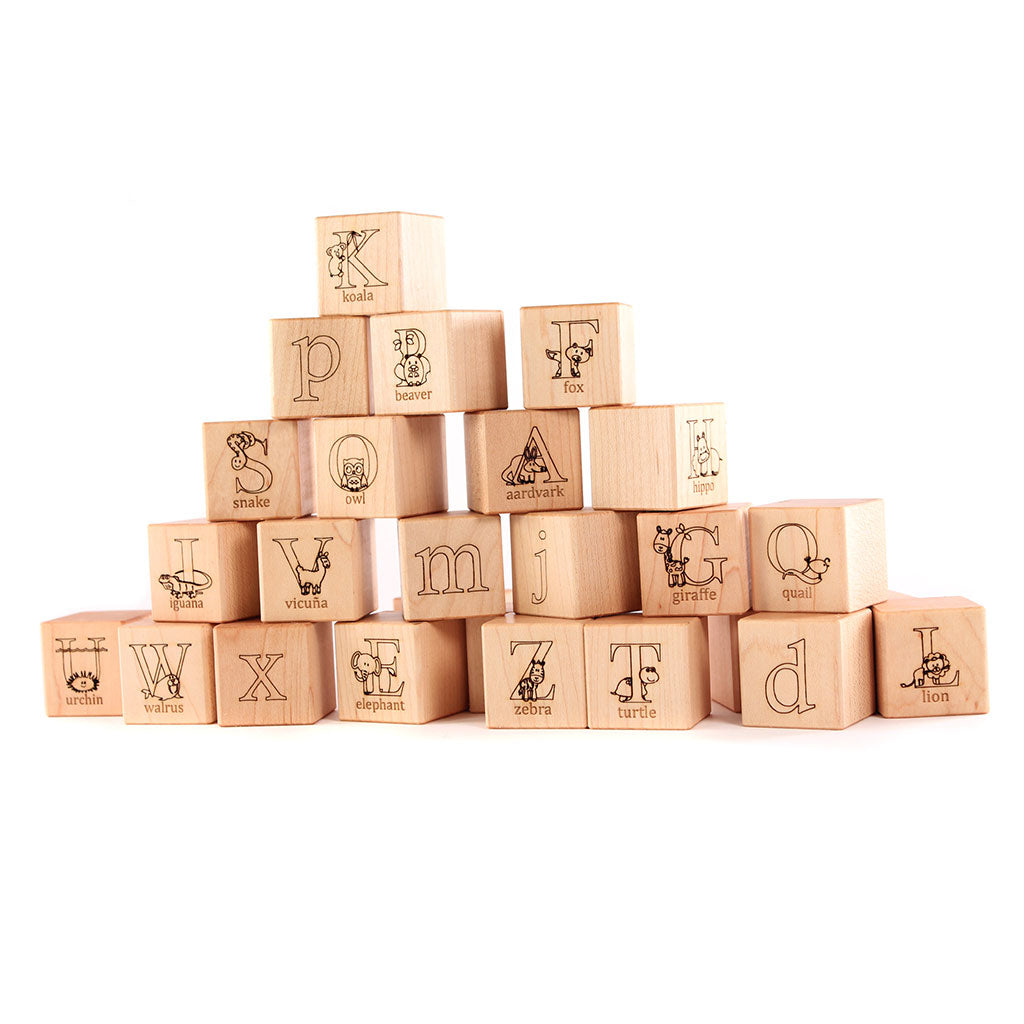 Etched Educational Keepsake Wooden Baby Blocks + Reviews