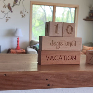 birthday christmas countdown blocks wooden gift for kids