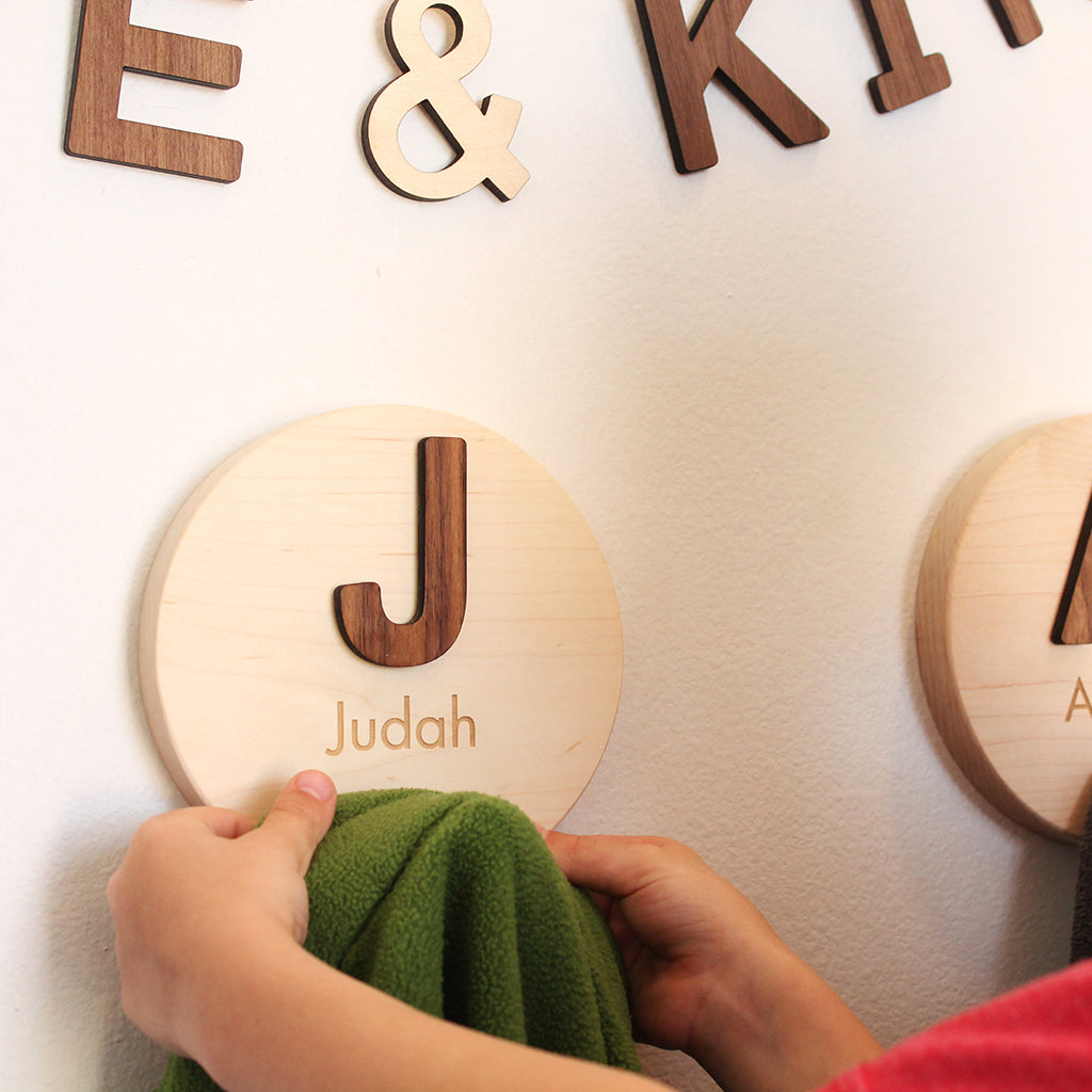 wood coat hooks wooden coat hanger personalized gift for kids