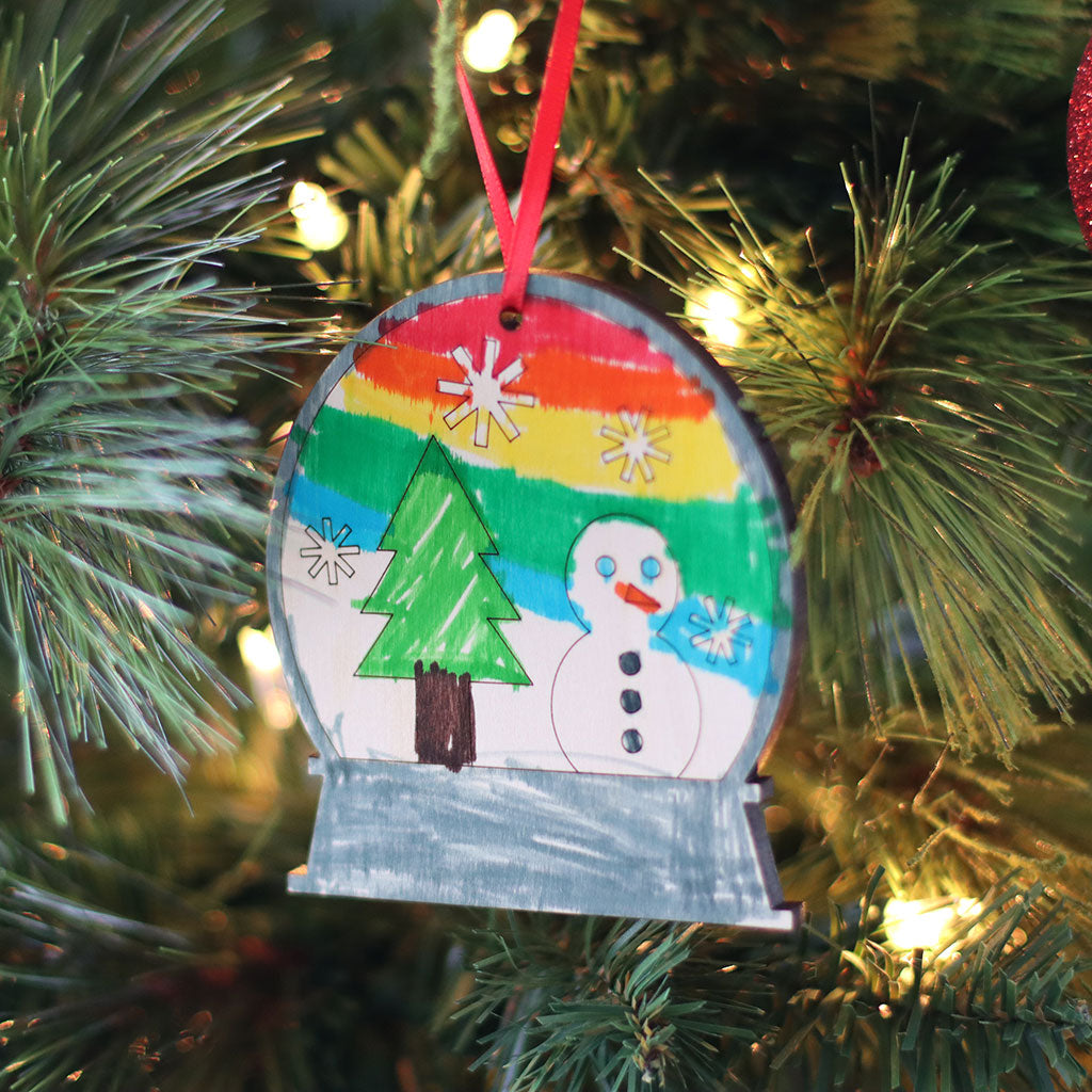 Color Your Own Christmas Ornaments holiday craft for kids handmade gift idea