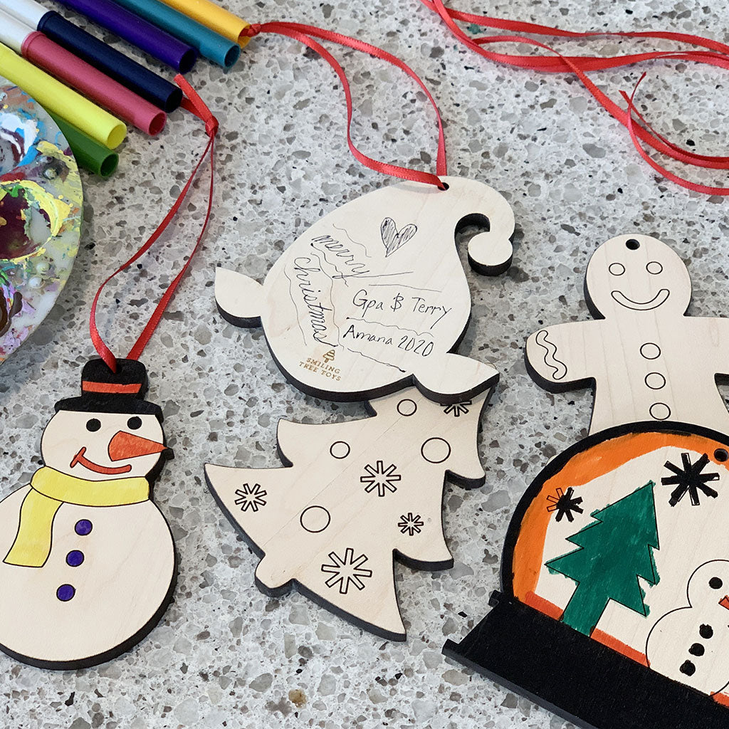 Color Your Own Christmas Ornaments holiday craft for kids handmade gift idea