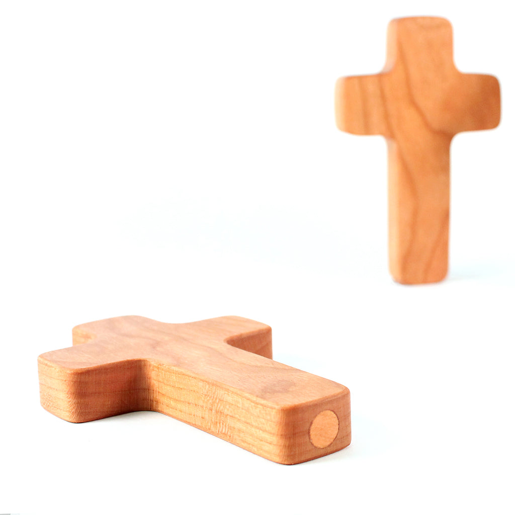 cross rattle wooden rattles for babies baby baptism gift