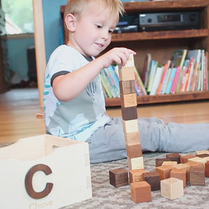 wooden number blocks set educational  toddler toys