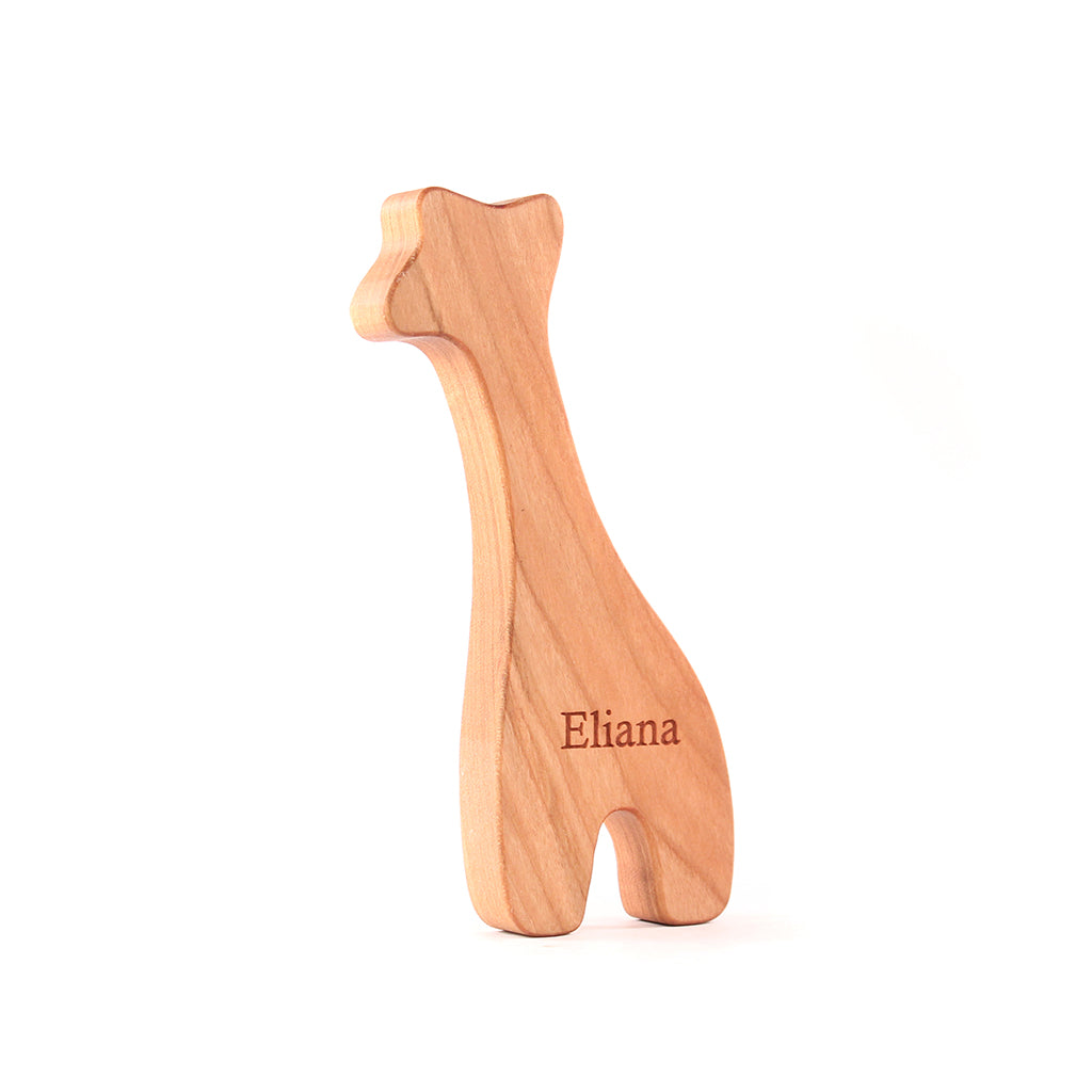 giraffe wooden rattles for babies personalized baby toy gift
