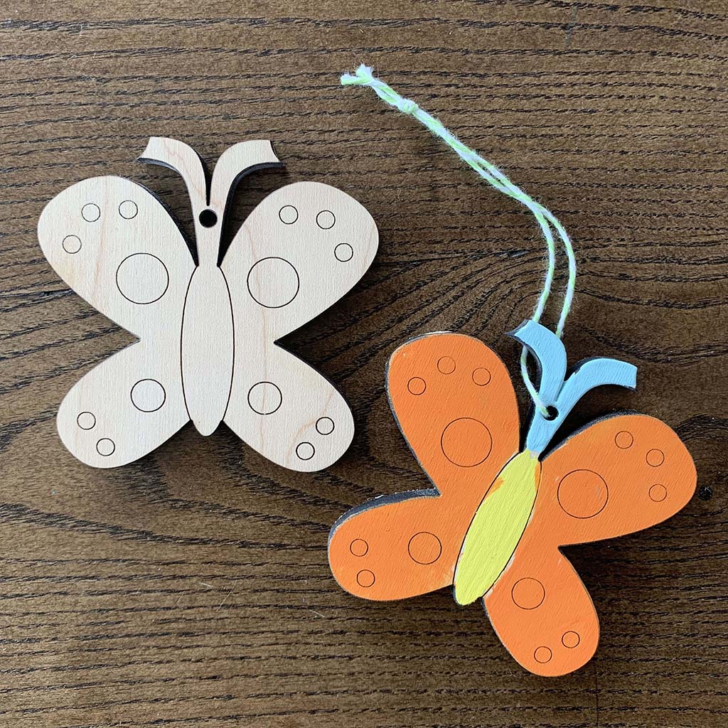 wooden craft activity for kids color your own cheer up charms