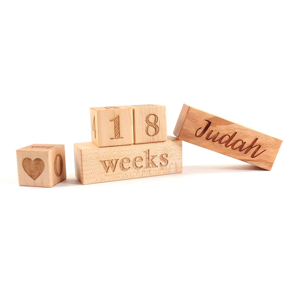photography prop baby age blocks - Smiling Tree