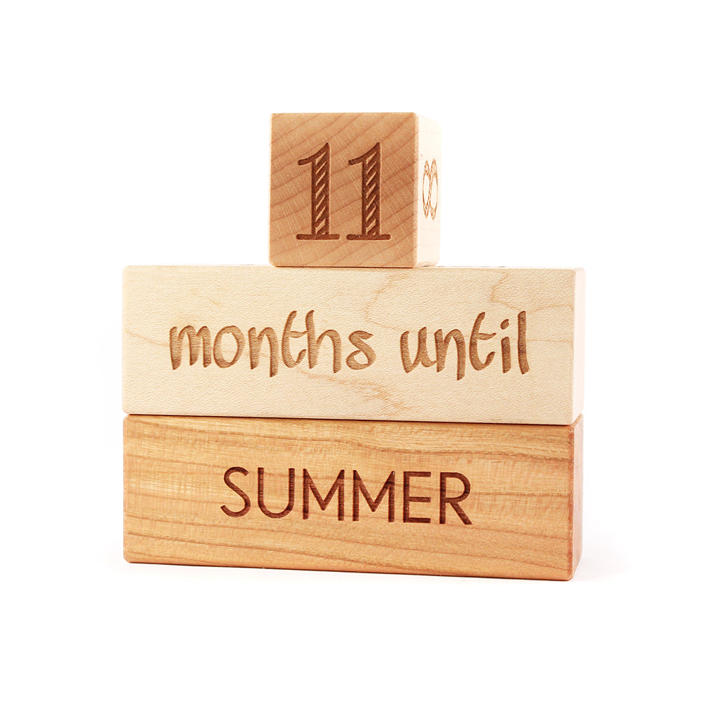 Countdown Ice Blocks Wooden Christmas Countdown Blocks - Smiling Tree