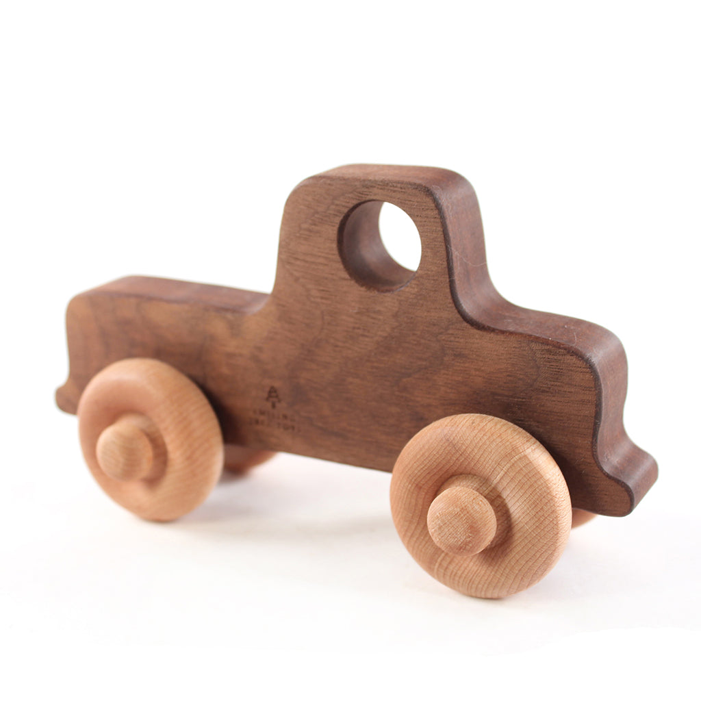 wood toy trucks for toddlers and kids