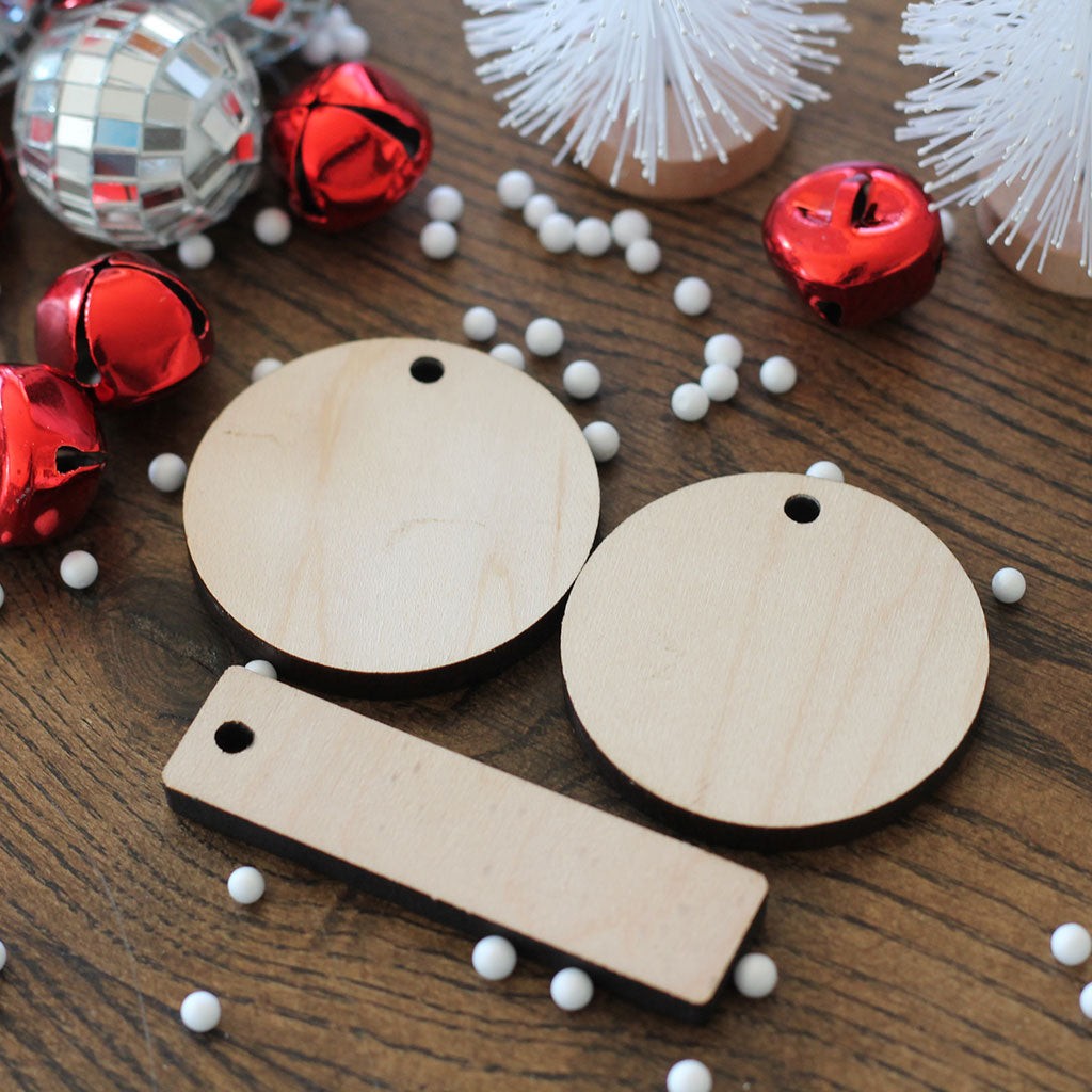 Honest Christmas Wooden Round Gift Tags