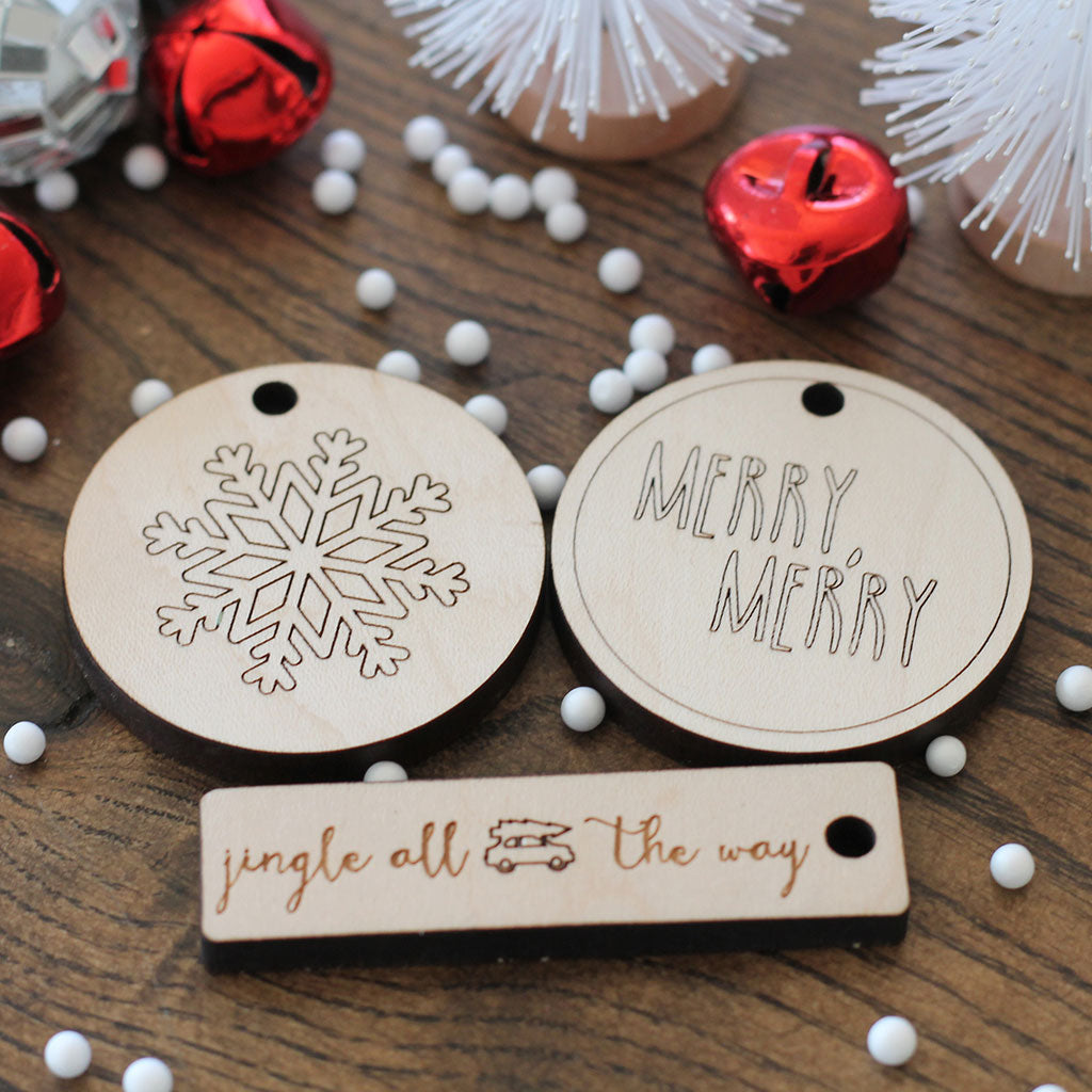 wooden gift tags sustainable holiday wrap eco-friendly