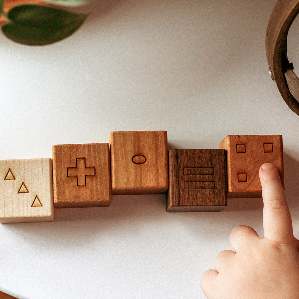 Block Math Toy Wooden Math Blocks for Kids - Smiling Tree