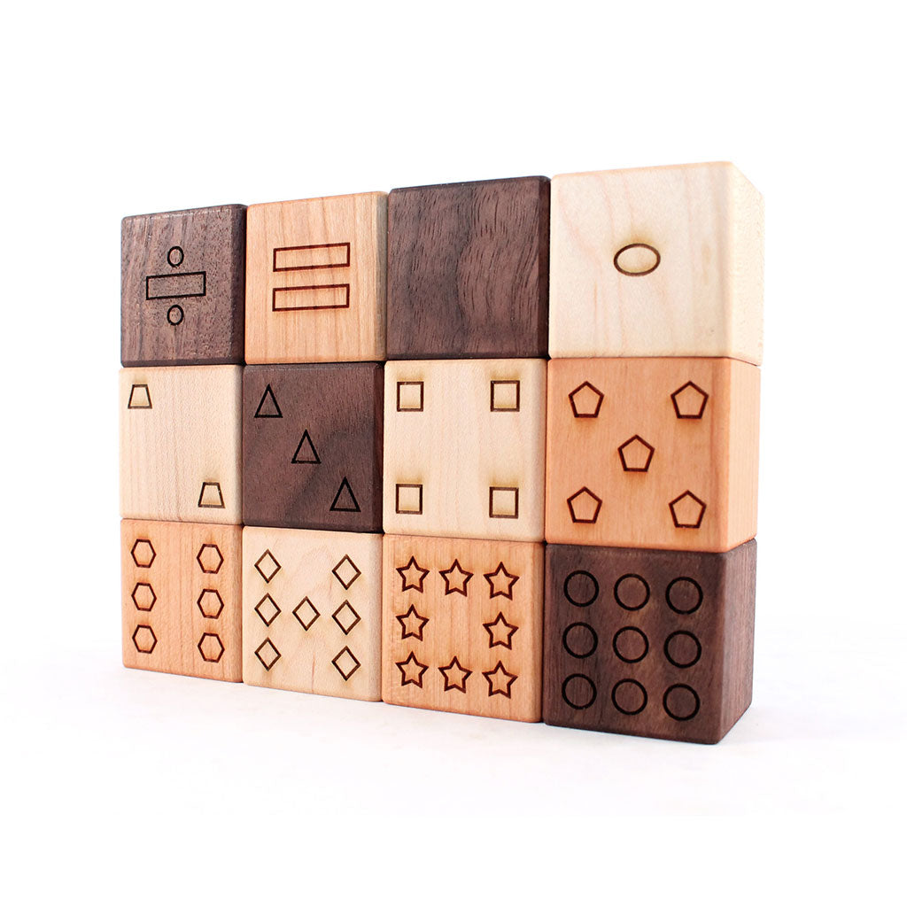 wooden math blocks educational math counting set for toddlers
